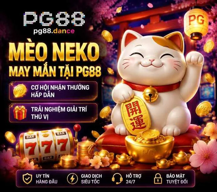 Neko may mắn tại PG88 mang đến cơ hội nhận thưởng hấp dẫn và trải nghiệm giải trí thú vị cho người chơi trực tuyến Neko may mắn tại PG88 mang đến cơ hội nhận thưởng hấp dẫn và trải nghiệm giải trí thú vị cho người chơi trực tuyến