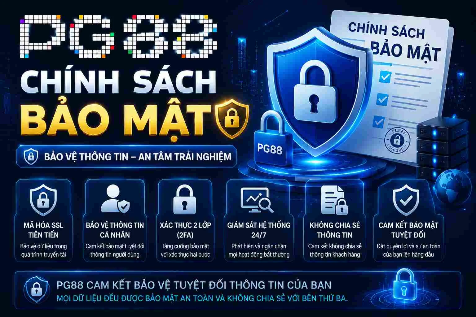 Chính sách bảo mật thông tin tại PG88