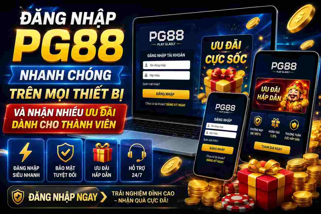 Đăng nhập PG88 nhanh chóng trên mọi thiết bị và nhận nhiều ưu đãi dành cho thành viên. Đăng nhập PG88 nhanh chóng trên mọi thiết bị và nhận nhiều ưu đãi dành cho thành viên.